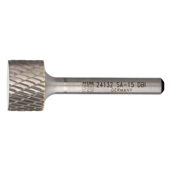 Pferd Carbide Bur,SCTI SA-15,1/4",Double Cut 24132