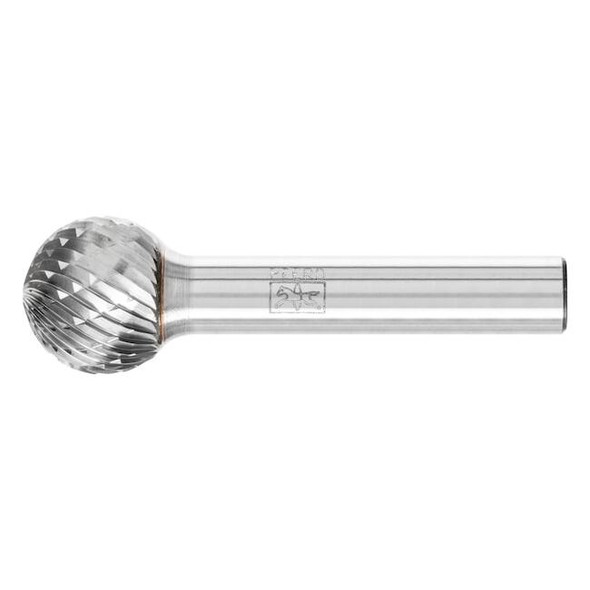 TOUGH Carbide Bur - Ball Shape - DBL Cut (3R) - 5/8" x 9/16" x 1/4" Shank - SD-6