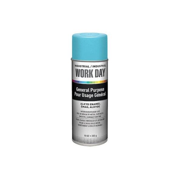 Work Day Spray Paint, Sky Blue, Gloss, Solvent, 10 oz A04409007