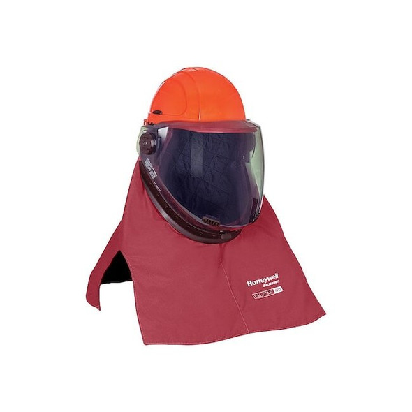 Arc Flash Hood, 4 PPE CAT, 40 cal/sq cm, Polycarbonate Window, Red