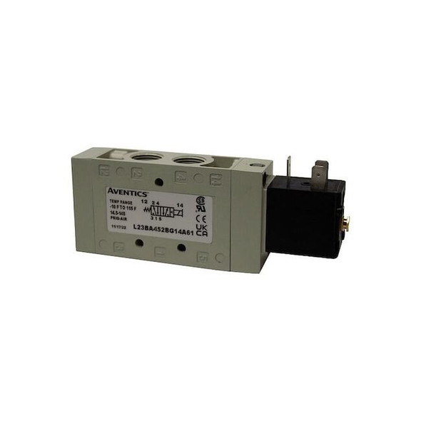 Aventics Solenoid Air Con Valve,Four-Way,150 psi L23BA452B017G61
