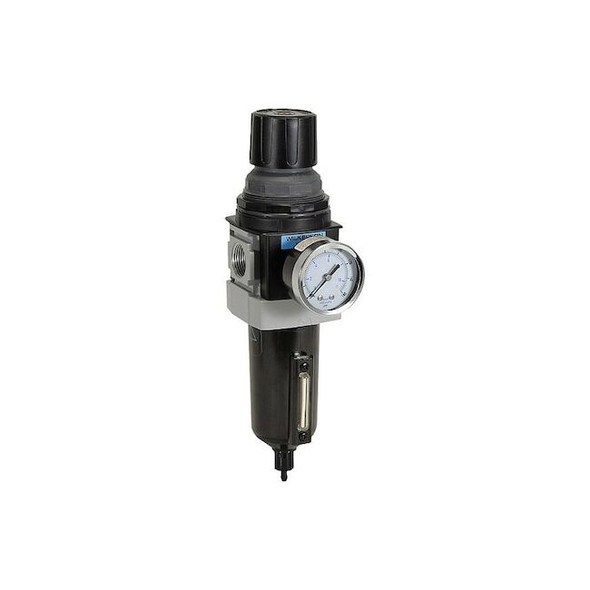 Wilkerson Filter/Regulator,Aluminum,Manual Drain B28-06-FLG0B