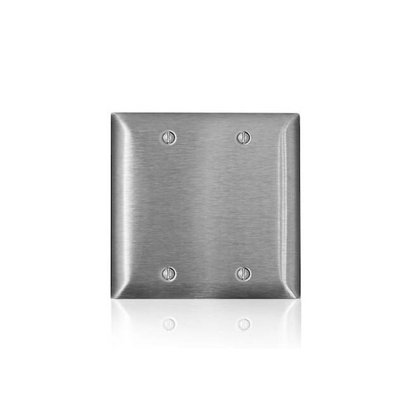 Leviton Wall Plate, Blank, Stainless Steel SS23-40