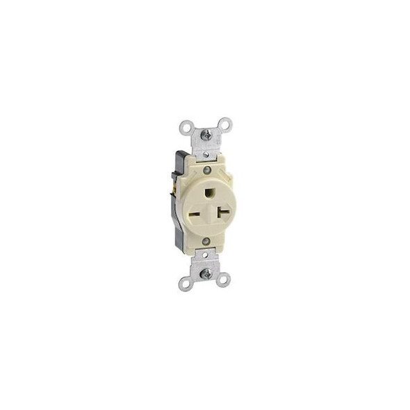 Leviton PlugsandRcptcls,20A,250VAC,Ivory,Nylon 5823-I