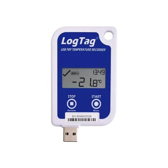 Logtag Data Logger,Dust Resistant,USB UTRID-16