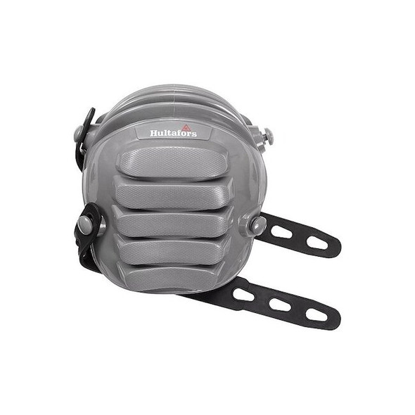 Hultafors Tools Knee Pad, Gel, Foam Pad, Rubber Cap, 2 Straps, Gray HT5217
