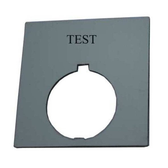 Eaton LegendPlate,Test,White/Black,Rectangular HT8SP83