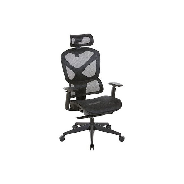 Office Star Office Chair,Adjustable Arms,Black,Mesh 71142MHR-3