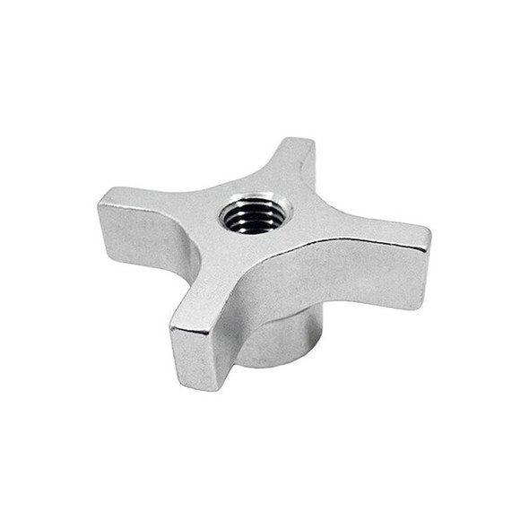 J.W. Winco Hand Knob, 4-Prong CKS-2.00-3/8X16-D
