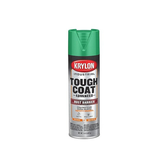 Krylon Industrial Spray Paint, Safety Green, Gloss, Solvent, 15 oz K00339008