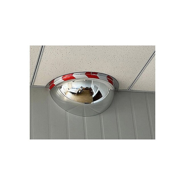 Half Dome Safety Mirror, Acrylic, 18 in, No Backing, 180  Degrees Viewing Angle