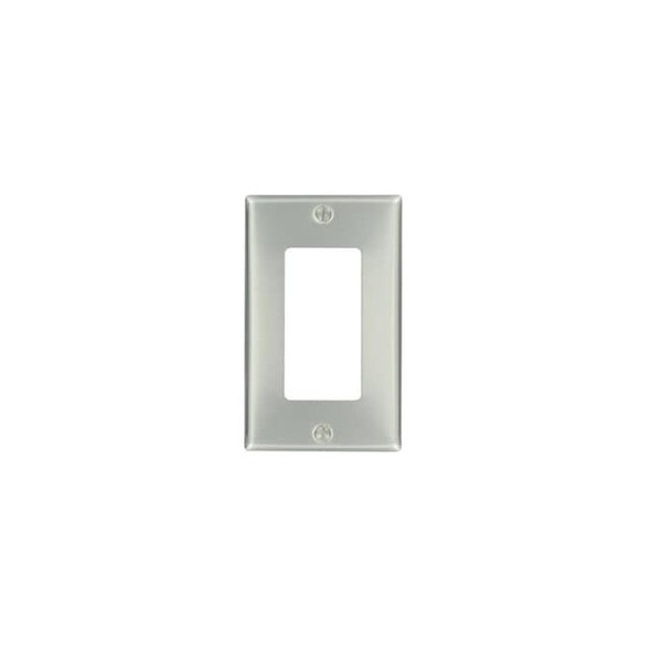 Leviton Wall Plate, Duplex Outlet, Aluminum 83401