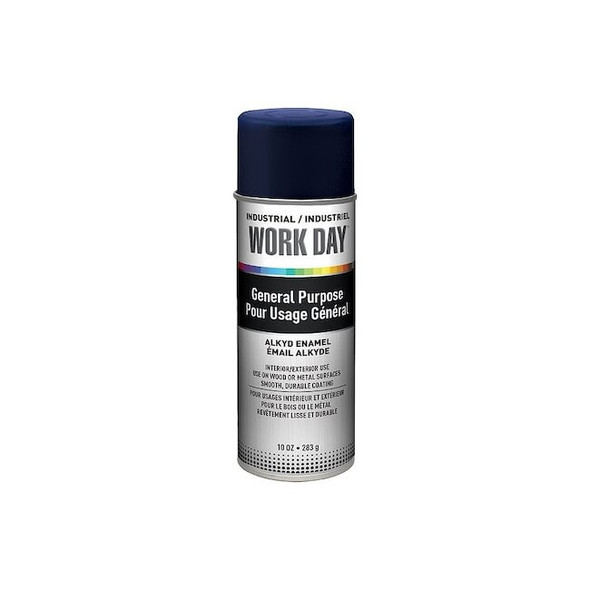 Work Day Spray Paint, Blue, Gloss, Solvent, 10 oz A04403007