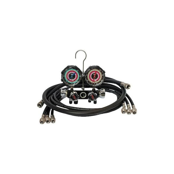 Blackmax Manifold Gauge,Aluminum,2.5 psi,SAE MV4A4P5Z