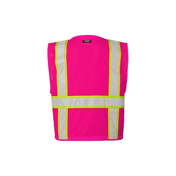 Kishigo Safety Vest,Pink,Size 4XL/5XL B107-4X-5X