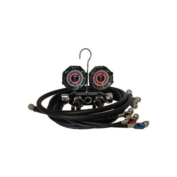 Blackmax Manifold Gauge,Aluminum,2.5 psi,SAE MV4A4P5EZ