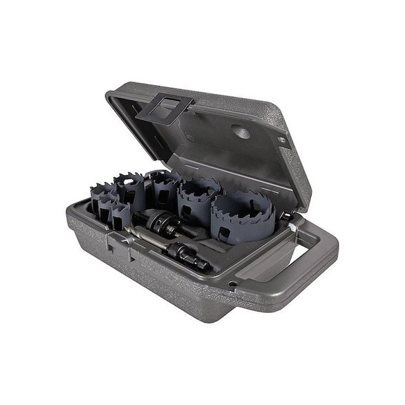 Morse Hole Saw Set,11pcs,Sizes:0.75"-2.5" MHSTK100