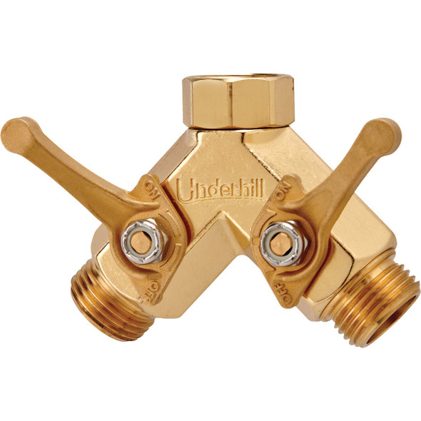 Underhill Power-Splitter 2-Way Hose Y-Shut-Off A-HB2HF