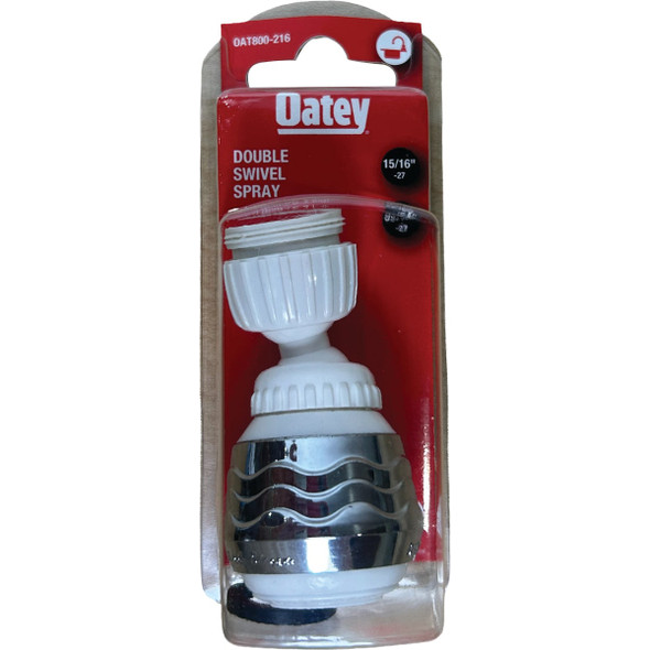 Oatey 2.0 GPM Swivel Spray Aerator, White & Chrome OAT800-216 426401