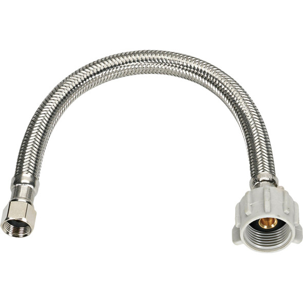 Homewerks 3/8 In. x 12 In. Stainless Steel Braided Toilet Supply Line