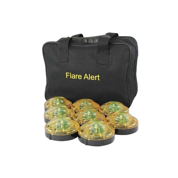 Flarealert LED Road Flare Kit, Yellow, 120 FPM, Magnetic Base B8YBP2ONLY