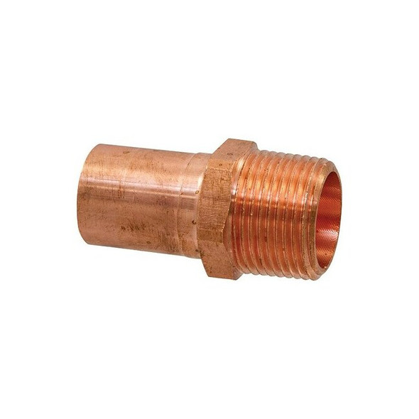 Nibco Copper,Straight,FTG,1/2in,MNPT,1/2in 9033905PC Pack of 5