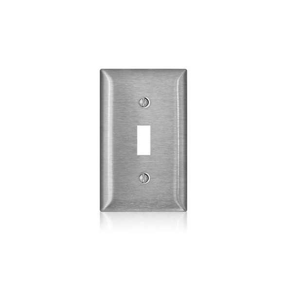 Leviton Wall Plate, Toggle, Stainless Steel SS1-40