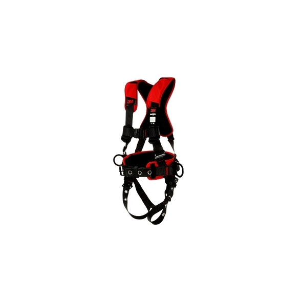 Protecta® Construction Style Positioning Harness, Comfort, D-Rings, Leg Buckles, SLR Adaptor, Sm, Pass-Through Chest Conn