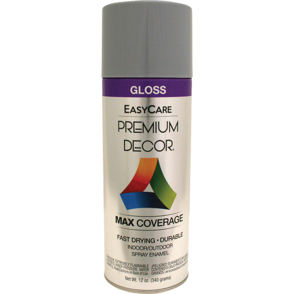 EasyCare Premium Decor 12 Oz. Spray Paint, Pewter Gray Gloss PDS71-AER