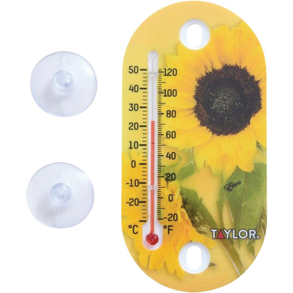 Taylor 4 In. Sunflower Suction Cup Thermometer 4765