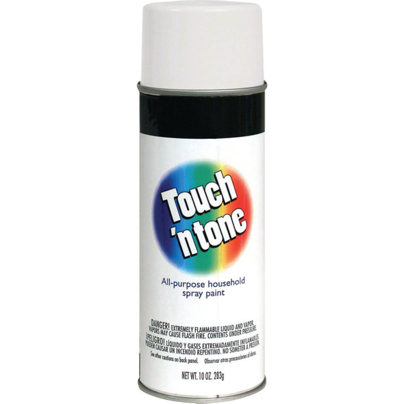 Rust-Oleum Touch 'n Tone 10 Oz. Enamel Spray Paint, Flat White 55280830 775864