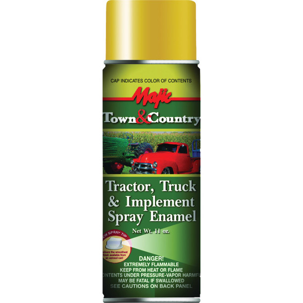 Majic Tractor, Truck & Implement Spray Enamel, Caterpillar Yellow, 12 Oz.