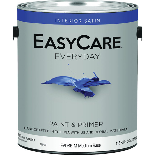 EasyCare Everyday Satin Interior Paint, Medium Base, 1 Gal. EVDSEM-GL