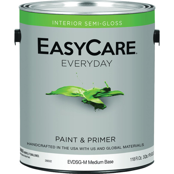 EasyCare Everyday Semi-Gloss Interior Paint, Medium Base, 1 Gal. EVDSGM-GL