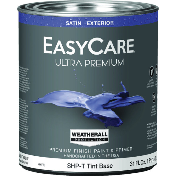 EasyCare Ultra Premium Satin Exterior Paint, Tint Base, 1 Qt. SHPT-QT