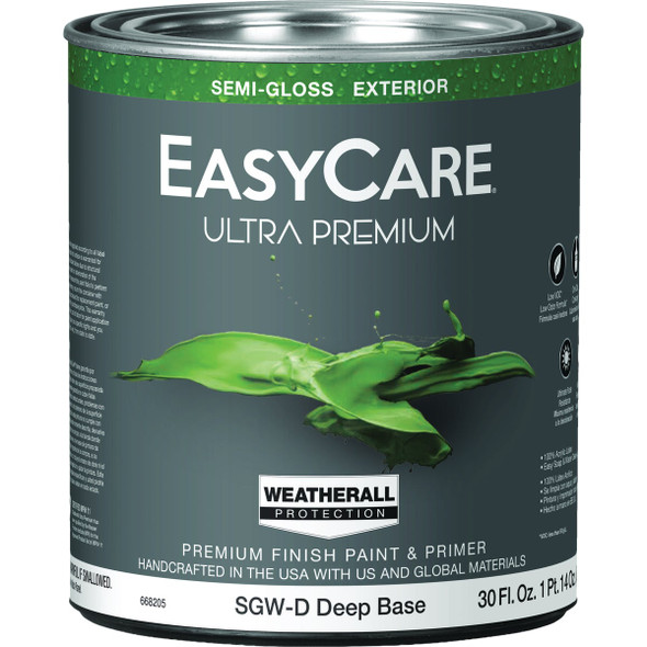 EasyCare Ultra Premium Semi-Gloss Exterior Paint, Deep Base, 1 Qt. SGWD-QT