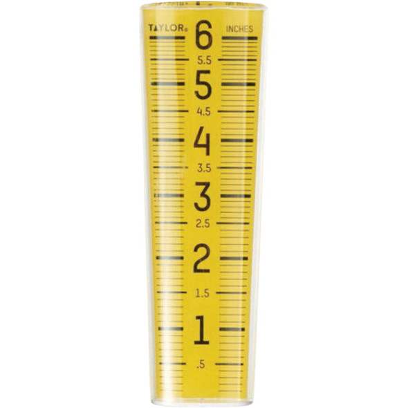 Taylor 6 In. Capacity Yellow Rain Gauge 2702N