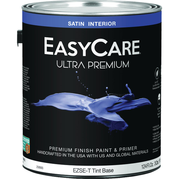 EasyCare Ultra Premium Satin Interior Paint, Tint Base, 1 Gal. EZSET-GL
