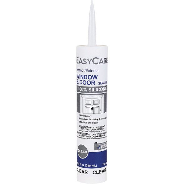 EasyCare 9.8 Oz. Clear Window & Door Silicone Caulk 7079808729