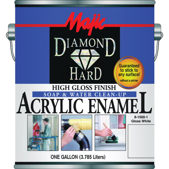 Majic Diamond Hard Acrylic Enamel, Gloss White, 1 Gal. 8-1500-1