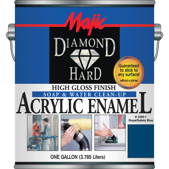Majic Diamond Hard Acrylic Enamel, Safety Blue, 1 Gal. 8-1505-1
