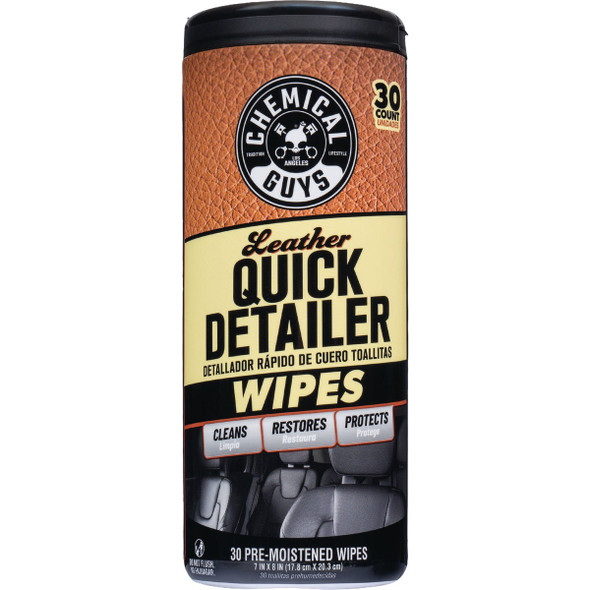 Chemical Guys Leather Quick Detailer Wipes (30-Count) PMWCSPI21630