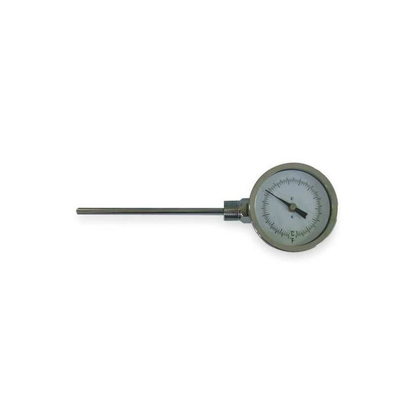 Bimetal thermometer, 2-1/2" stem, range 0 to 240 Degrees F.