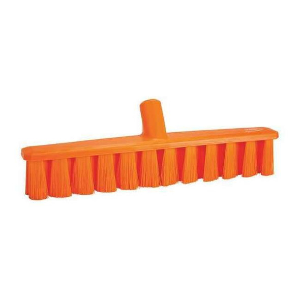 Vikan 15 1/4 in Sweep Face Broom Head, Soft, Synthetic, Orange 31717