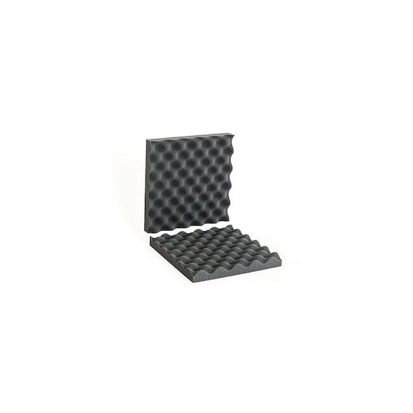 Foam Set, 10 in Length, 10 in Width, 2 in Height, Black, 24 PK