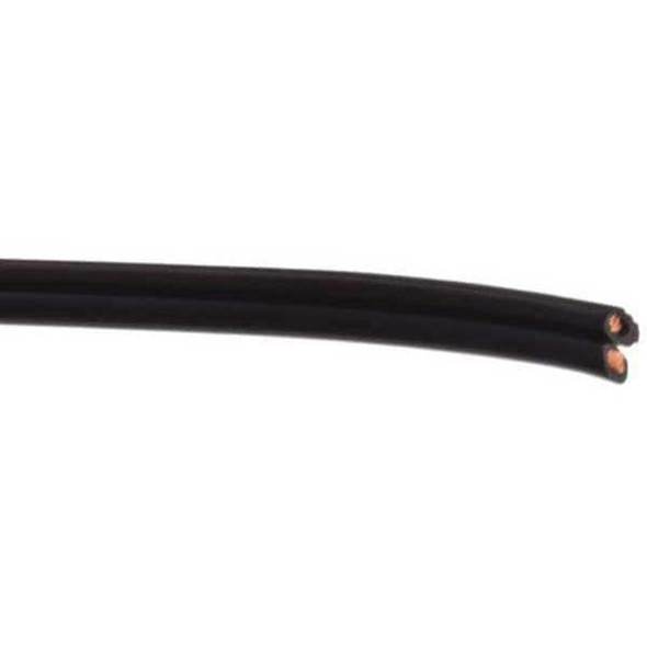 Portable Cord, SPT-1, 18 AWG, 2 C, Black, Stranded, 300V, 250 ft  E3681
