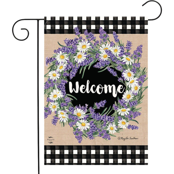 Briarwood Lane Lavender and Daisies Spring Garden Flag G01566