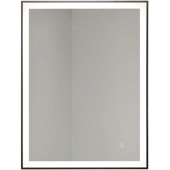 Dweller Lumi 24 In. x 30 In. Wireless Rechargeable Battery LED Mirror, Black