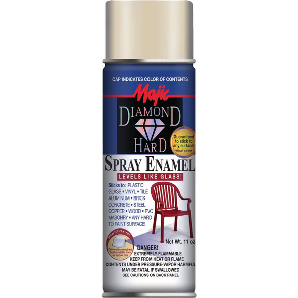 Majic Diamond Hard Aerosol Spray Enamel, Gloss Sandy Beige, 12 Oz. 8-21503-8