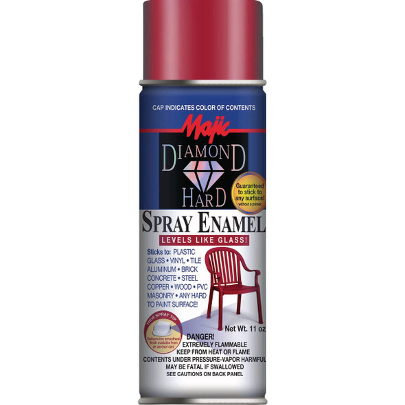 Majic Diamond Hard Aerosol Spray Enamel, Gloss Red, 12 Oz. 8-21506-8